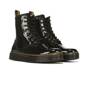 Dr. Marten’s Women's Zavala Combat Boot in Patent Black Size 10